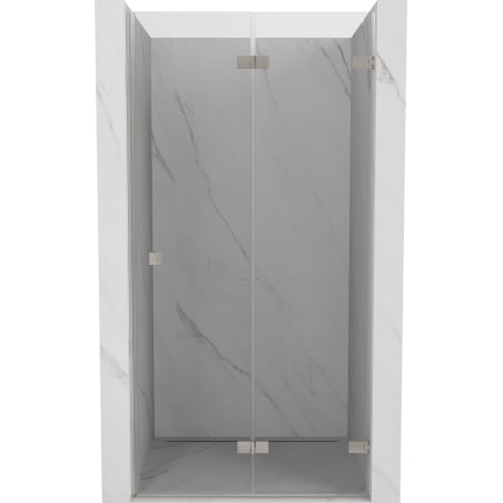 Mexen Lunar-F sprchové dveře skládací pravé 55 cm, transparentní, kartáčovaný nikl - 836-055-000-97-00-P