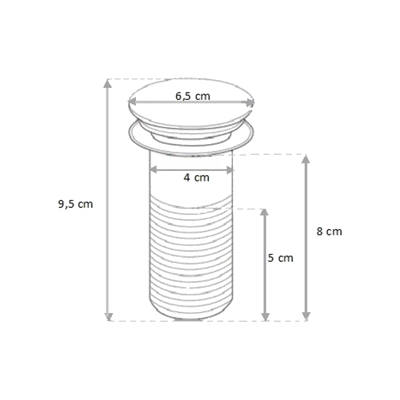 Mexen výpusť klik-klak kulatá, šedý kámen - 79910-65