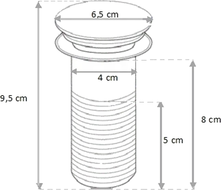 Mexen výpusť klik-klak kulatá, šedý kámen - 79910-65