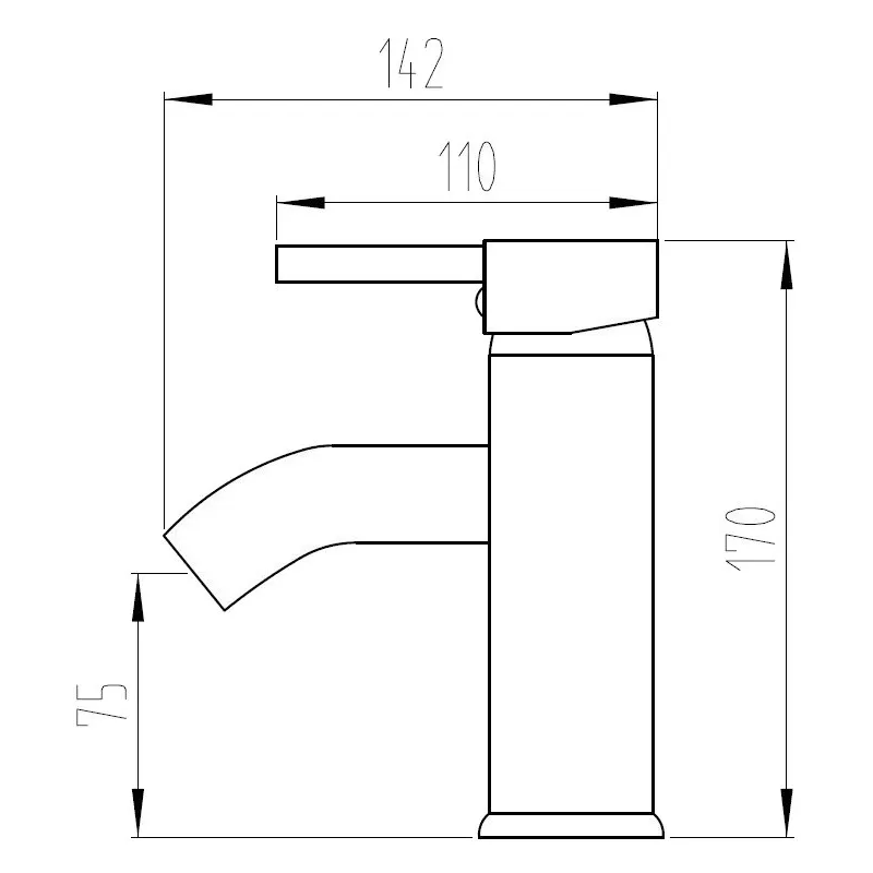 Mexen Lua umyvadlová baterie, bílá - 72800-20