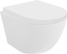 Mexen Lena WC mísa bezokrajová s pomalu sklopnou deskou, tvrdá, duroplast, bílý lesk - 30220200