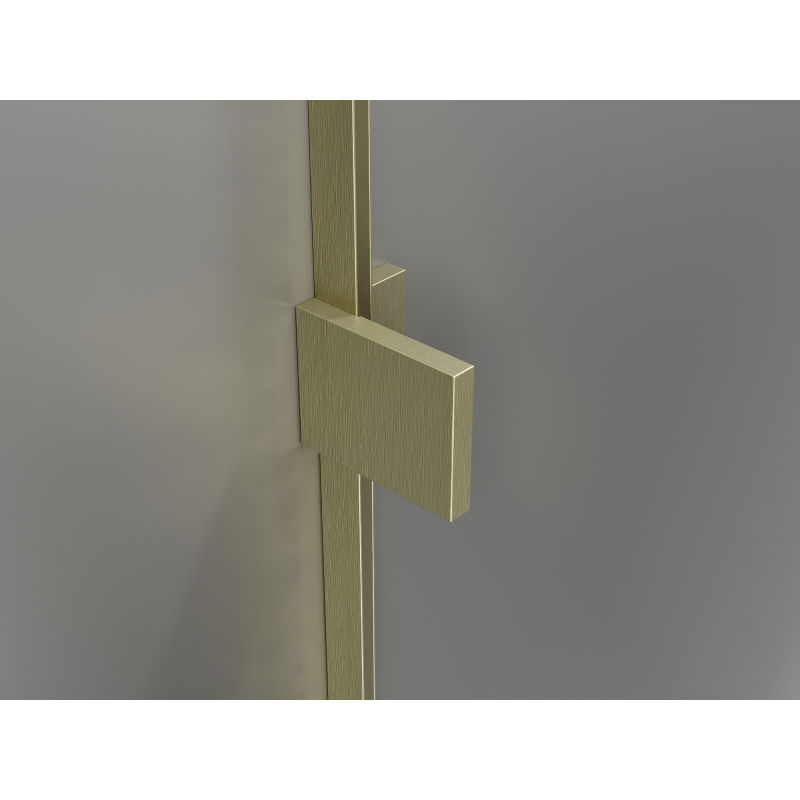 Mexen Lunar L Duo sprchová kabina s otočnými dveřmi pravá 120 x 70 cm, transparentní, zlatá kartáčovaná - 834L-120P-070L-55-00