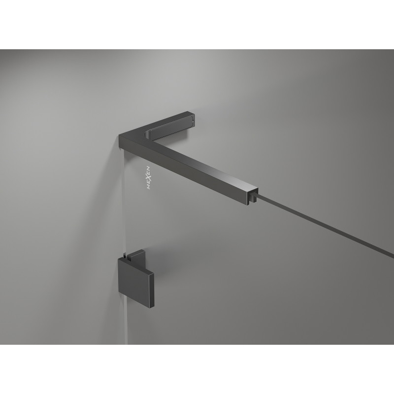 Mexen Lunar L Duo sprchový kout s pravým otevíráním 105 x 85 cm, transparentní, gun metal - 834L-105P-085L-95-00