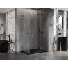 Mexen Lunar L Duo sprchový kout s pravým otevíráním 105 x 85 cm, transparentní, gun metal - 834L-105P-085L-95-00