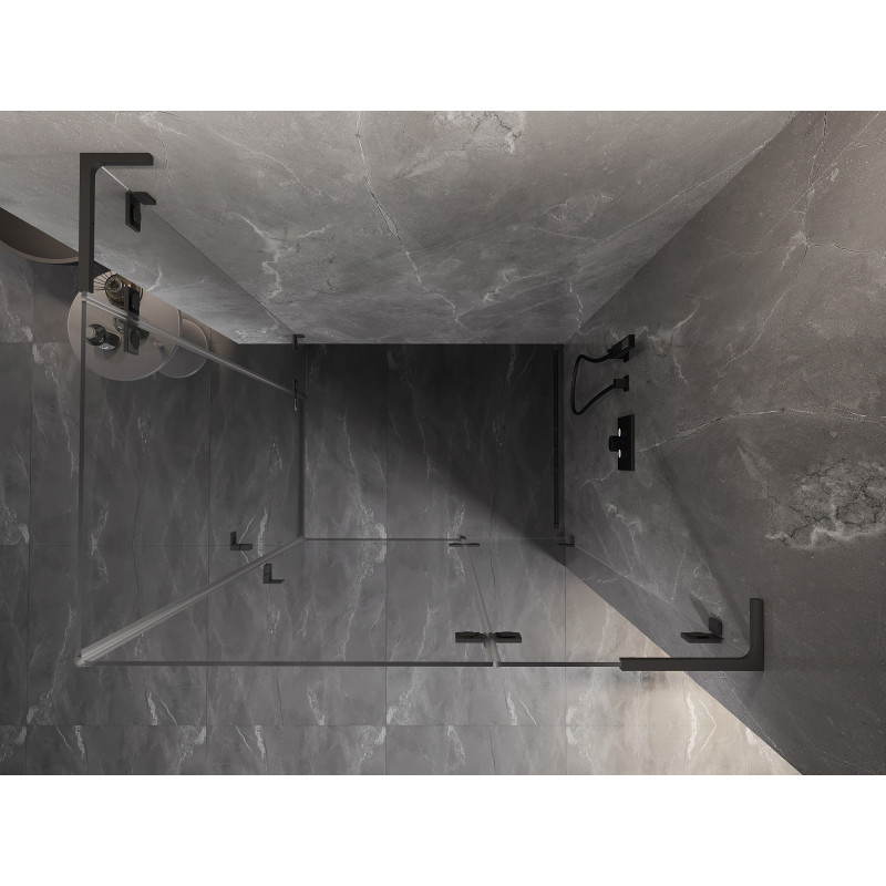 Mexen Lunar L Duo sprchový kout s pravým otevíráním 105 x 85 cm, transparentní, gun metal - 834L-105P-085L-95-00