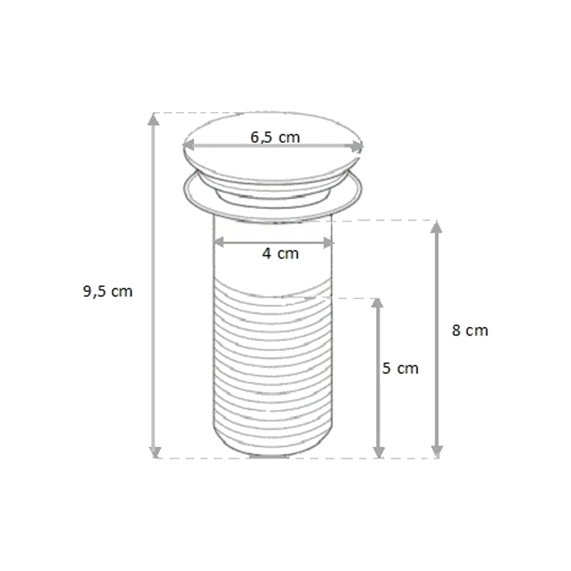Mexen zátka klik-klak kulatá, bílá keramická - 79910-25