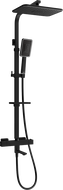 Mexen CQ54 vanový-sprchový set s dešťovou sprchou a termostatickou baterií, černý/chrom - 779105495-71