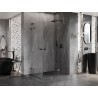 Mexen Lunar L Duo sprchová kabina otočná pravá 110 x 90 cm, transparentní, kartáčovaná gun gray - 834L-110P-090L-66-00