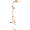 Mexen CQ62 sada vanová-sprchová s dešťovou sprchou a termostatickou baterií, růžové zlato - 779106295-60