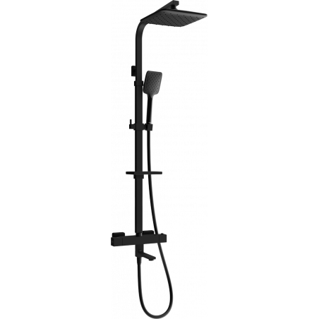 Mexen CQ62 sada vanovo-sprchová s dešťovou sprchou a termostatickou baterií, černá - 779106295-70