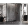 Mexen Lunar L Duo sprchový kout pravý otevírací 75 x 70 cm, transparentní, růžové zlato - 834L-075P-070L-60-00