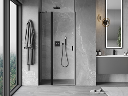 Mexen Mist sprchové dveře otočné 120 cm, transparentní, černé - 8A4-120-000-70-00