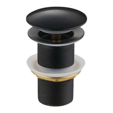 Mexen uzávěr klik-klak kulatý, černý - 79910-70