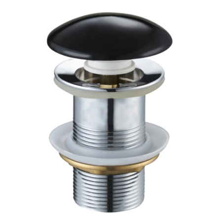 Mexen klik-klak zátka kulatá, černý keramický lesk - 79910-75