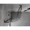 Mexen Mist L půlkruhový sprchový kout otočný 90 x 90 cm, průhledný, černý - 8A33L-090-090-70-00