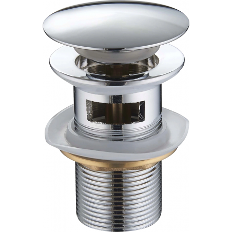 Mexen zátka klik-klak kulatá s přepadem, chrom - 79920-00