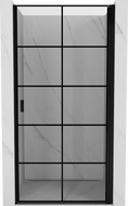 Mexen Mist-B sprchové dveře výklopné pravé 90 cm, černá mřížka, černé - 8A2-090-000-70-77-P