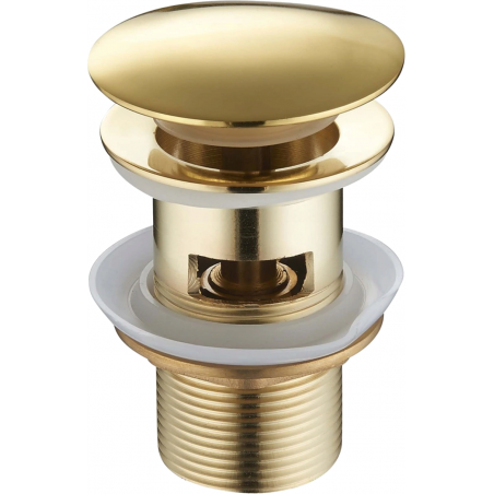 Mexen špunt klik-klak kulatý s přepadem, zlatý - 79920-50