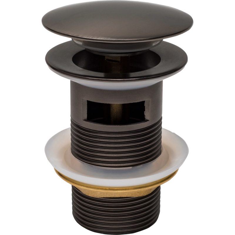 Mexen kulatý klik-klak z přepadem, grafit - 79920-66