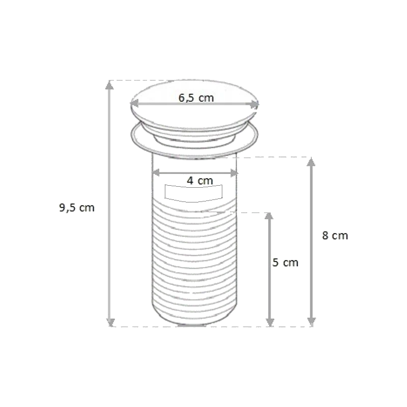 Mexen výpusť klik-klak kulatá s přepadem, černá - 79920-70