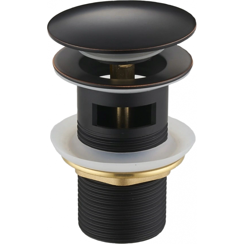 Mexen korek klik-klak kulatý s přepadem, černý antický - 79920-79