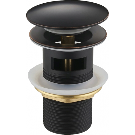 Mexen korek klik-klak kulatý s přepadem, černý antický - 79920-79