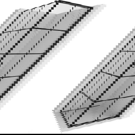 Mexen Mist-B sprchový kout otočný pravý 70 x 70 cm, černá mřížka, černá - 8A2T-070-070-70-77-P