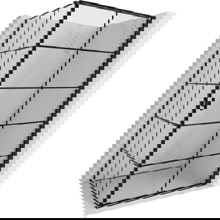 Mexen Mist-B sprchový kout, pravý 70 x 80 cm, černá mřížka, černý - 8A2T-070-080-70-77-P