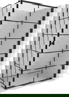 Mexen Mist-B  sprchová kabina otočná pravá 100 x 90 cm, černá mřížka, černá - 8A2T-100-090-70-77-P