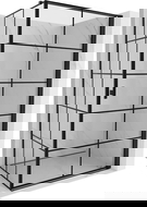 Mexen Mist-B sprchový kout otočný pravý 100 x 90 cm, černá mřížka, černá - 8A2T-100-090-70-77-P