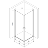Mexen Pretoria Duo sprchový kout otevíratelný 100 x 90 cm, transparentní, chrom - 852-100-090-02-00