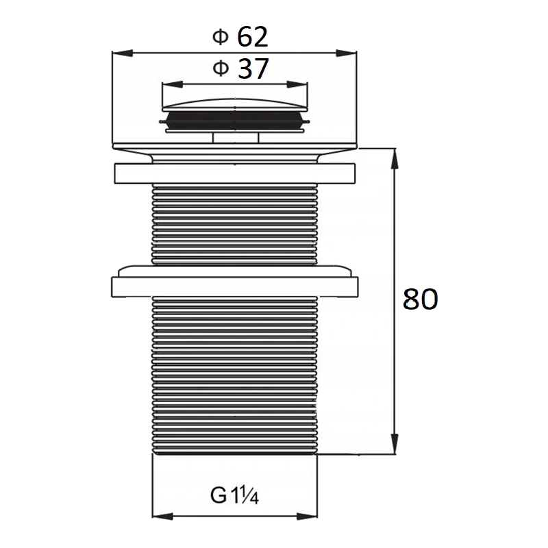 Mexen zátka klik-klak malá kulatá, černá - 79915-70