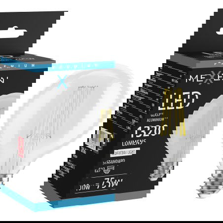 Mexen Vintis LED žárovka klasická E27, G95, 10W, Neutrální - 4000K, 1320 lm, čirá - L157-E27-1040-00