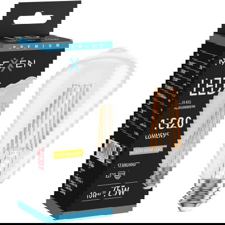 Mexen Vintis LED filamentová žárovka E27, ST64, 10W, Teplá - 2200K, 1320 lm, čirá - L152-E27-1022-00