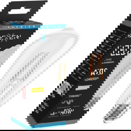 Mexen Vintis LED filamentová žárovka E27, ST64, 4W, Teplá - 2700K, 470 lm, čirá - L152-E27-0427-00