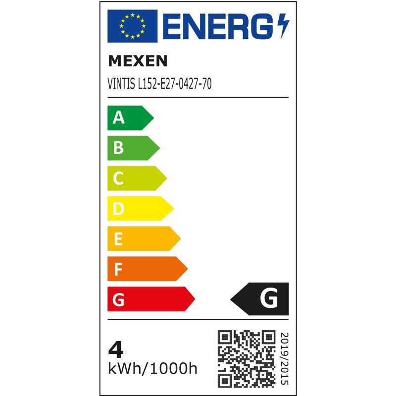 Mexen Vintis Žárovka filament LED E27, ST64, 4W, Teplá - 2700K, 300 lm, kouřová - L152-E27-0427-70