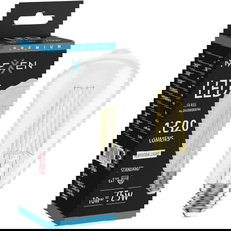 Mexen Vintis LED filamentová žárovka E27, ST64, 10W, Neutrální - 4000K, 1320 lm, čirá - L152-E27-1040-00