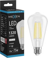 Mexen Vintis LED filamentová žárovka E27, ST64, 10W, Neutrální - 4000K, 1320 lm, čirá - L152-E27-1040-00