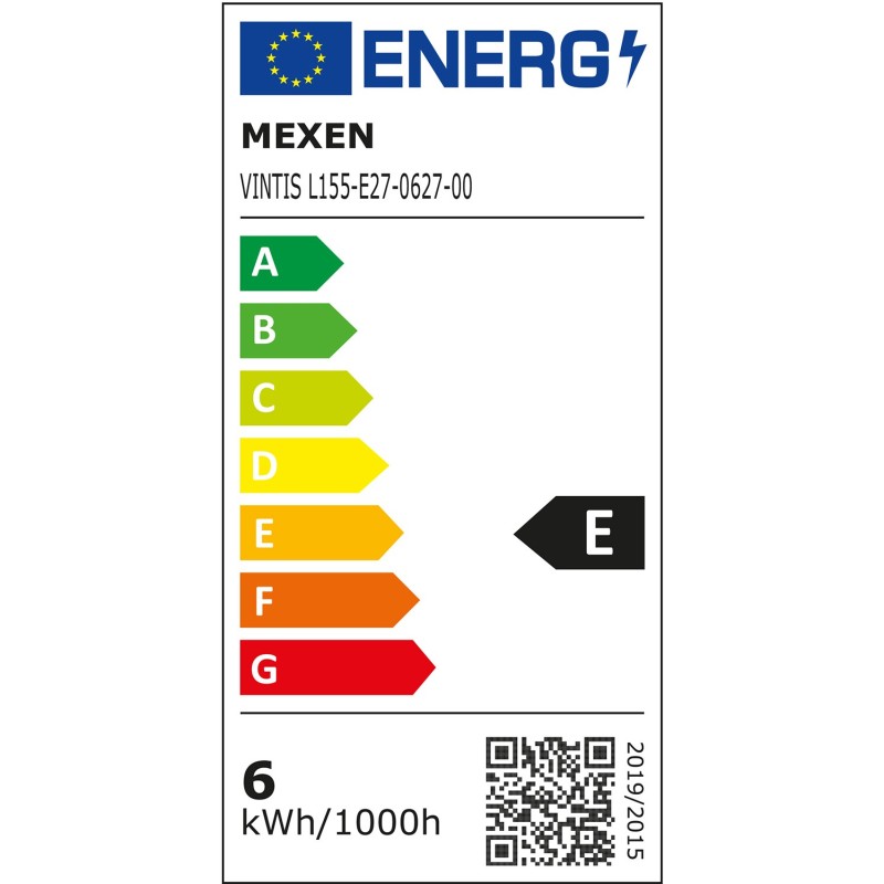 Mexen Vintis LED žárovka filament E27, G80, 6W, Teplá - 2700K, 720 lm, čirá - L155-E27-0627-00