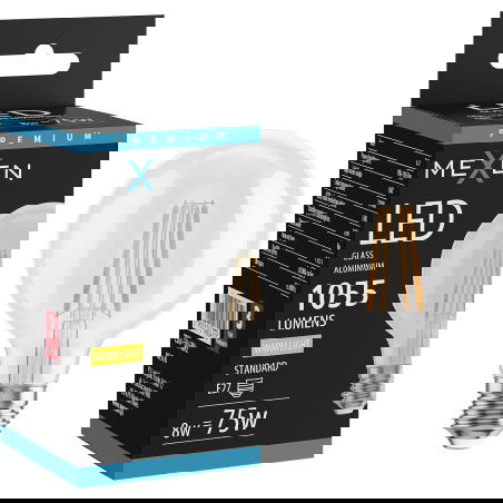 Mexen Vintis Žárovka filament LED E27, G80, 8W, Teplá - 2700K, 1055 lm, čirá - L155-E27-0827-00