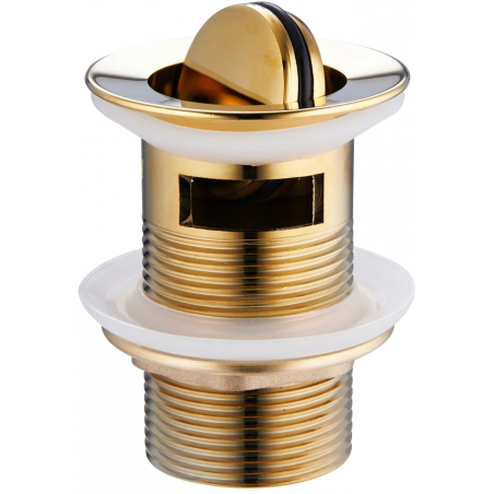 Mexen otočný klik-klak uzávěr s přepadem, zlatý - 79923-50