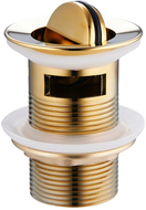 Mexen otočný klik-klak uzávěr s přepadem, zlatý - 79923-50