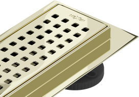 Mexen Flat 360° M08 otočný liniový odtok 50 cm, zlatý - 1525050-40