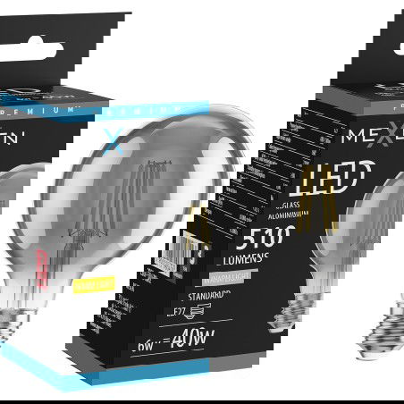 Mexen Vintis LED filamentová žárovka E27, G80, 6W, Teplá - 2700K, 510 lm, kouřová - L155-E27-0627-70