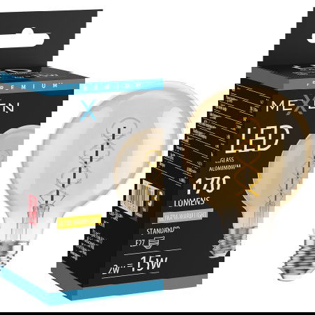 Mexen Vintis Žárovka filament spirála LED E27, G80, 2W, Teplá - 2200K, 170 lm, amber - L165-E27-0222-50