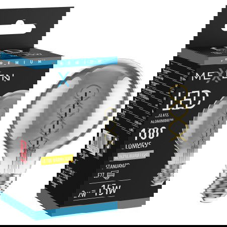 Mexen Vintis Žárovka filament spirála LED E27, G80, 2W, Teplá - 2200K, 100 lm, kouřová - L165-E27-0222-70