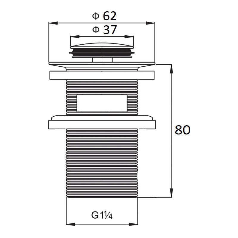 Mexen malá kulatá klik-klak zátka s přepadem, chrom - 79925-00