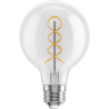 Mexen Vintis Žárovka filament spirála LED E27, G80, 8W, Teplá - 2700K, 750 lm, čirá - L165-E27-0827-00