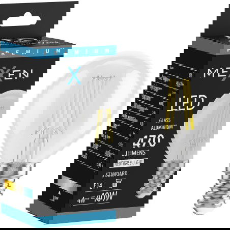 Mexen Vintis Žárovka filament LED E14, G45, 4W, Neutrální - 4000K, 470 lm, čirá - L156-E14-0427-00 - L156-E14-0440-00
