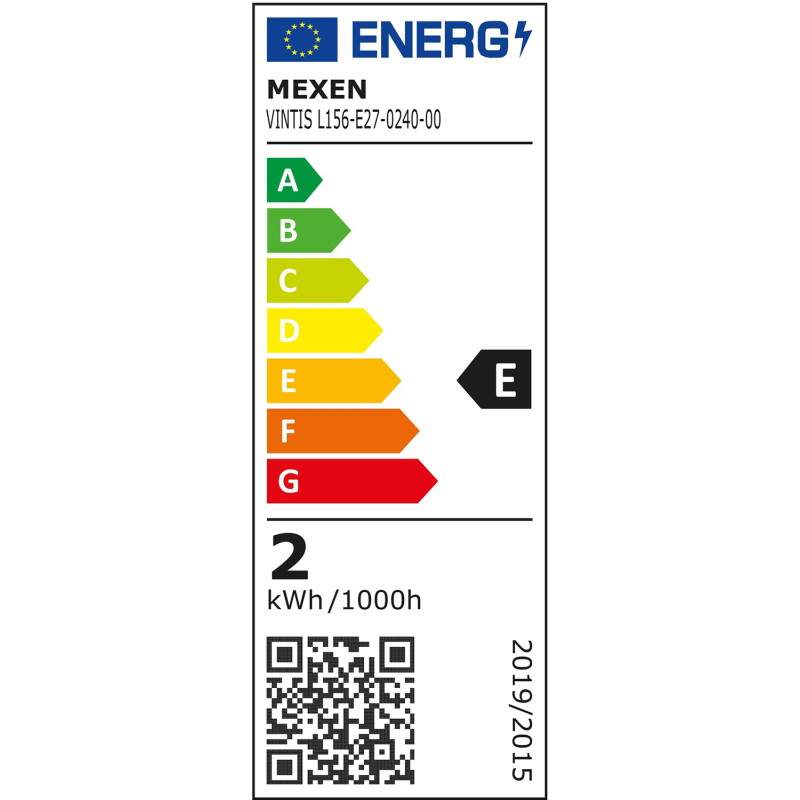 Mexen Vintis LED filamentová žárovka E27, G45, 2W, Neutrální - 4000K, 240 lm, čirá - L156-E27-0227-00 - L156-E27-0240-00